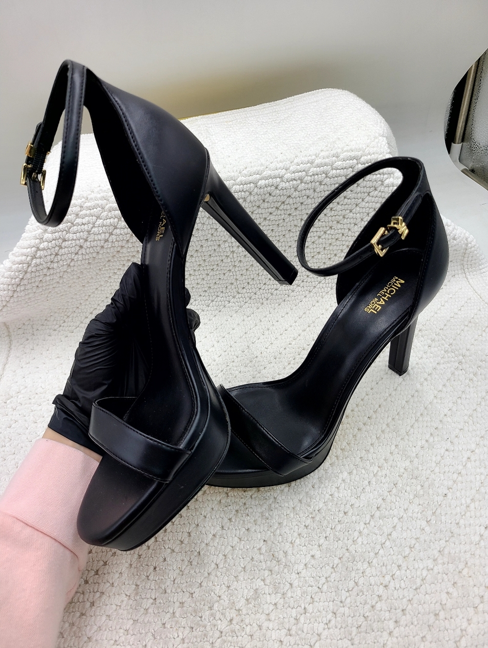 Michael Kors Black Ankle-Strap Platform Heels - Womens - Picture 5 of 8